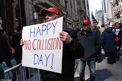 trump supporters gather outside trump tower in new york for a happy no collusion day rally