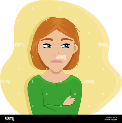 Cartoon Girl Crossed Arms Hi Res Stock Photography And Images Alamy