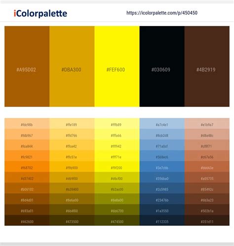 34 Yellow Color Schemes Curated Collection Of Color Palettes