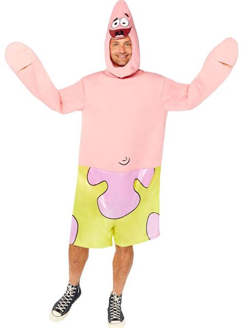 Mens Patrick Star Costume Licensed Sponge Bob Dress Up Costume