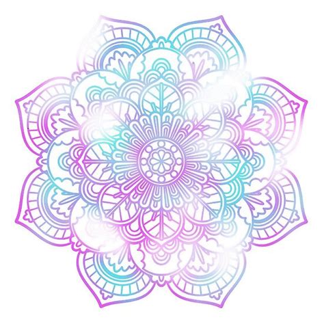 Pastel Coloured Mandala Poster By Qlobba Redbubble