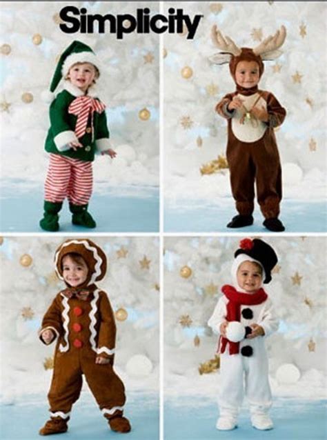 Toddler Christmas Costume Sewing Pattern Elf Snowman