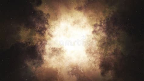 Seamless Looping Animation Of Space Flight To A Beautiful Nebula Stock