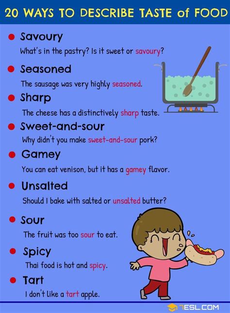 That's a lot of information to assign in one word. Food Adjectives: 20 Words to Describe Food & Taste (With ...