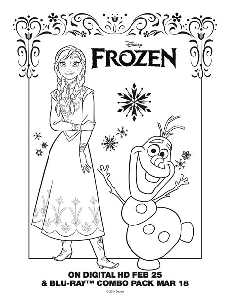 Frozen Ana Free Coloring Pages Oh My Fiesta In English