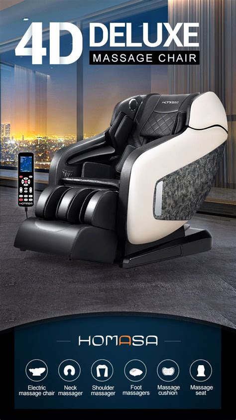 Homasa 4d Electric Massage Recliner Chair Zero Gravity Massager Off White Crazy Sales