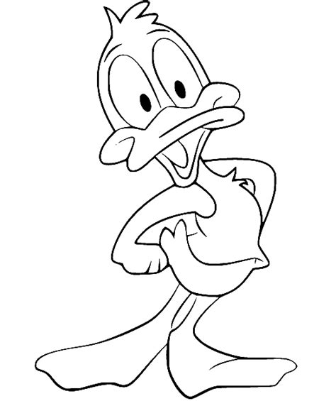 Baby Daffy Duck Coloring Pages Cartoon Looney Tunes Playing Drawings
