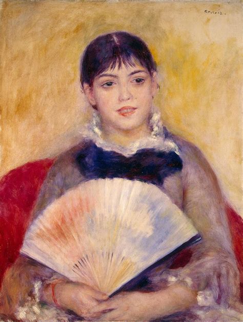 Girl With A Fan Painting Pierre Auguste Renoir Oil Paintings