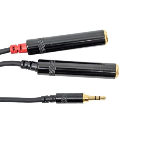 Y Cable 1x 35mm Stereo Plug To 2x 635mm Mono Jacks Neurospec Webshop