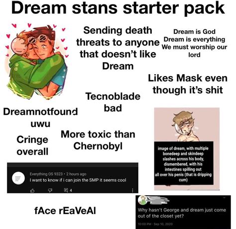 Dream Stan Starter Pack 😃🔫 Rdreamstancringe