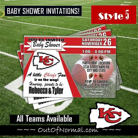 Football Baby Shower Invitations Birthday Invitations Football