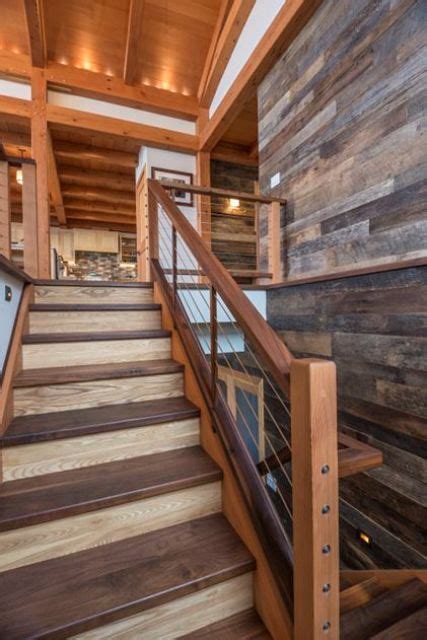 38 Edgy Cable Railing Ideas For Indoors And Outdoors Rustic Staircase