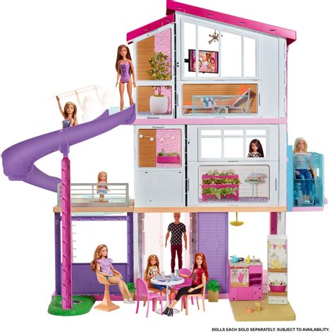 Amazon Com Barbie Dreamhouse Dollhouse With Wheelchair Accessible My
