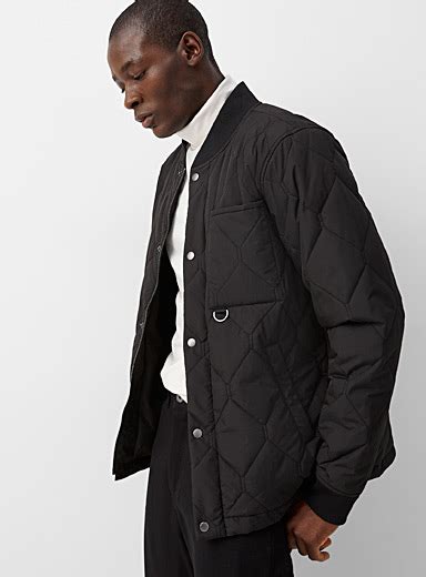 Diamond Quilted Bomber Jacket Le 31 Shop Mens Jackets And Vests