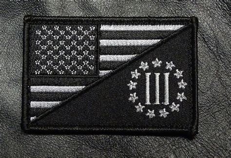 Details About Three 3 Percenter Bw Us Flag Tactical Combat Hook 2th 3