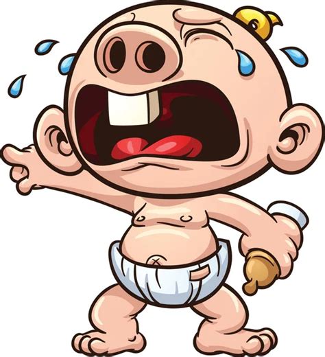 Picture Cartoon Baby Crying Cartoon Baby Crying — Stock Vector
