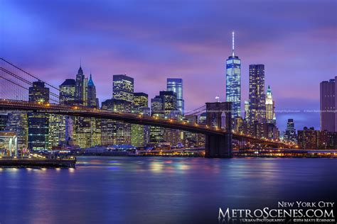 New York City Skyline At Night In 2014 City Skyline And