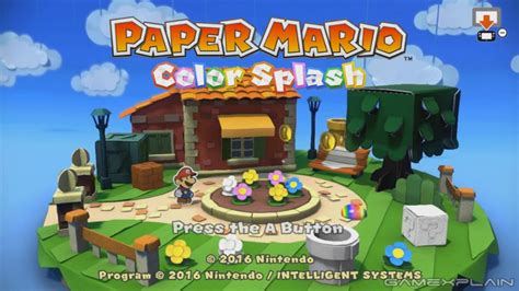 New Paper Mario Color Splash Footage Title Screen Dark Bloo Inn