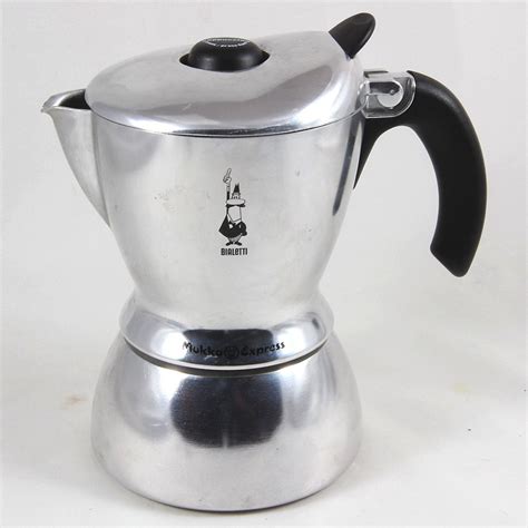 Bialetti Mukka Express Stovetop Cappuccino Maker Polished Cup