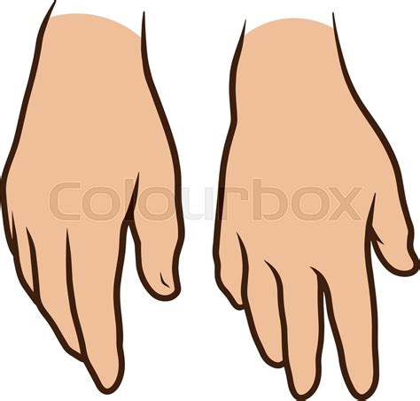 Cartoon Graphic White Human Hands Stock Vector Colourbox