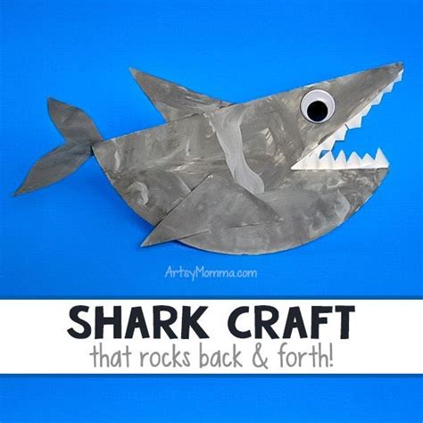 Rocking Shark Paper Plate Craft For Kids Artsy Momma In