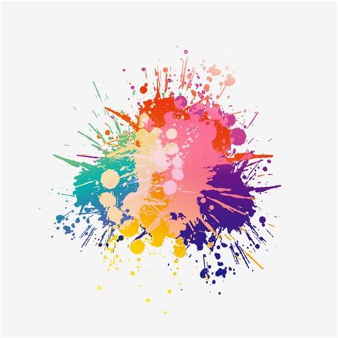 Colorful Ink Ink Splash Effect Elements Vector Colorful Ink Png And