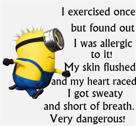 Exercise Minion Humour Funny Minion Memes Minions Quotes Funny Jokes Funny Gym Funny
