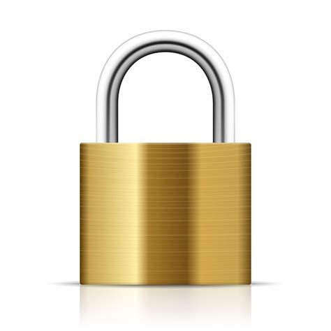 Free Vector Realistic Padlock Illustration Closed Lock Security Icon