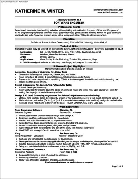Software engineers are in high demand, so there's no shortage of opportunities for people with the software engineers rely on specific programs, systems, and languages to perform their jobs, so. Software Engineer Resume Template | Free Samples , Examples & Format Resume / Curruculum Vitae