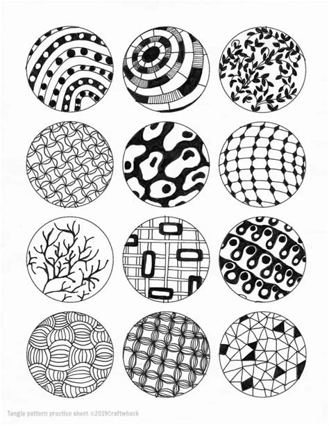 Zentangle Patterns Step By Step Printable Zentangle Patterns And