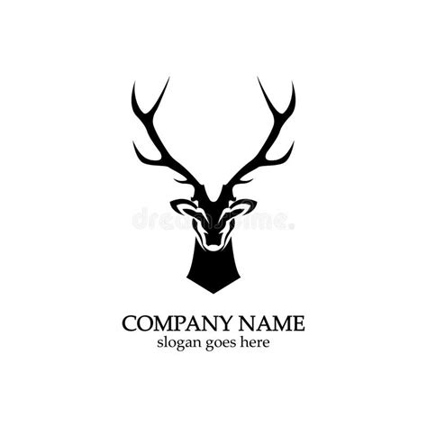 Deer Head Logo Template Vector Icon Illustration Design Stock Vector