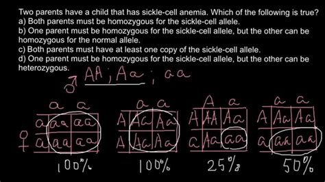 A pun is a play on words. How to solve sickle-cell anemia problem using Punnett ...