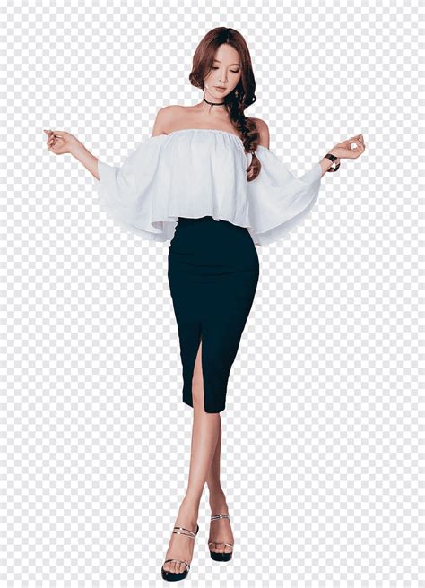 Special Watchers Woman In White Cold Shoulder Blouse Png Pngegg