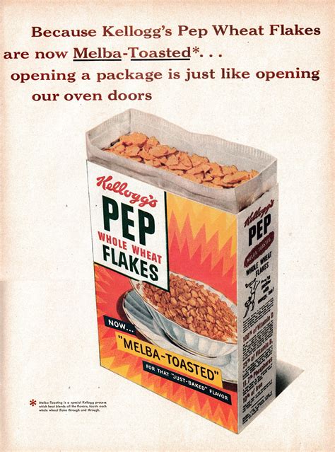 1953 kellogg s pep whole wheat flakes melba toasted etsy canada kelloggs melba toast melba