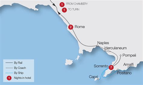 Amalfi Coast Capri Italy Map
