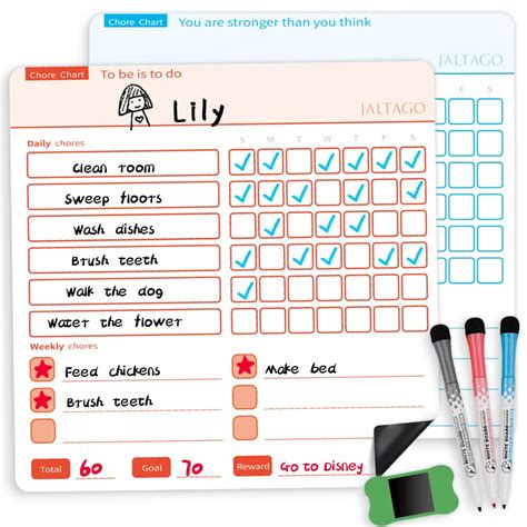 Buy Kids Chore Chart Magnetic Reward Chart For Kids Behavior Chart For