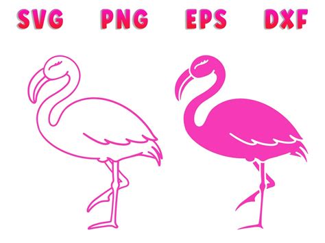 Flamingo Svg Pink Flamingo Clip Art Cut File For Cricut Etsy