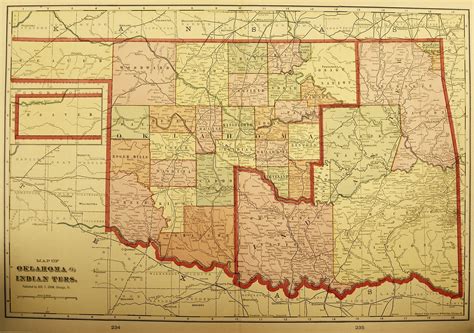 Photo By Doug Loudenback Antique Map Map Map Of Oklahoma
