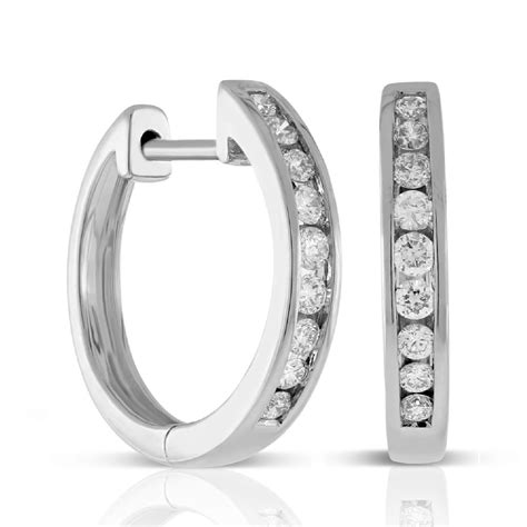 Diamond Hoop Earrings 14k 13 Ctw Ben Bridge Jeweler