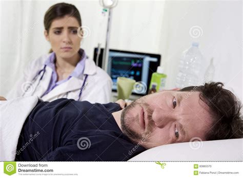 Desperate Ill Man In Hospital Bed Almost Crying For His Healt