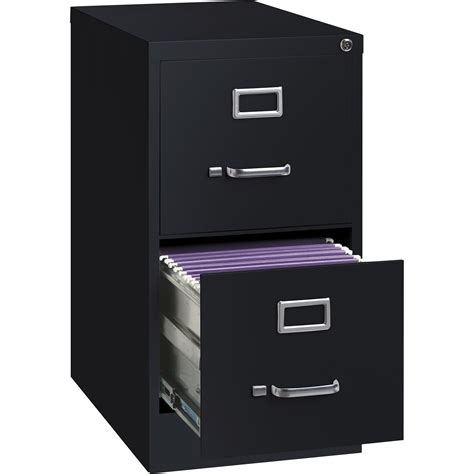 Hirsh Industries 2 Drawer Vertical File Cabinet — 22ind Black Model