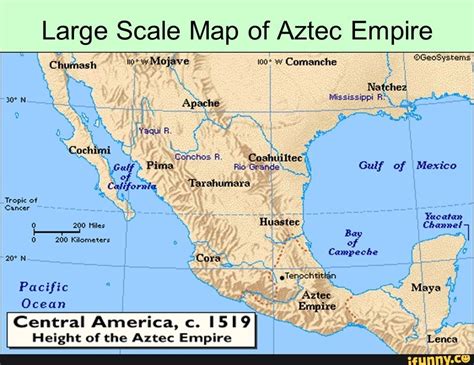 Large Scale Map Of Aztec Empire Ifunny