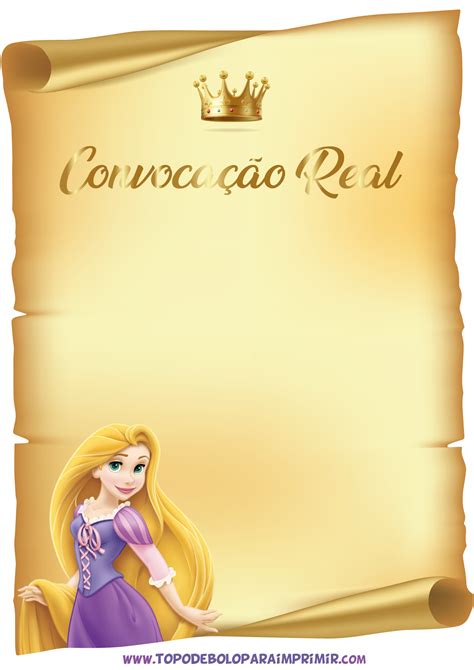 Convite Rapunzel Para Editar