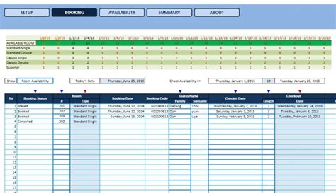 Hotel Reservation Template For Excel EXCELTEMPLATES Org