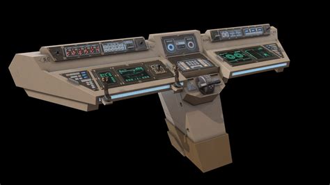 Sci Fi Navigation Console Star Trek 3d Model By Peytonthomas
