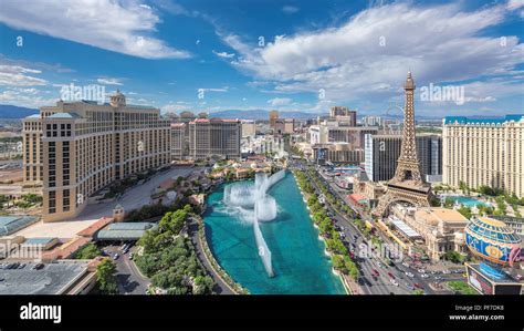 Las Vegas Strip Skyline At Sunny Summer Day Stock Photo Alamy