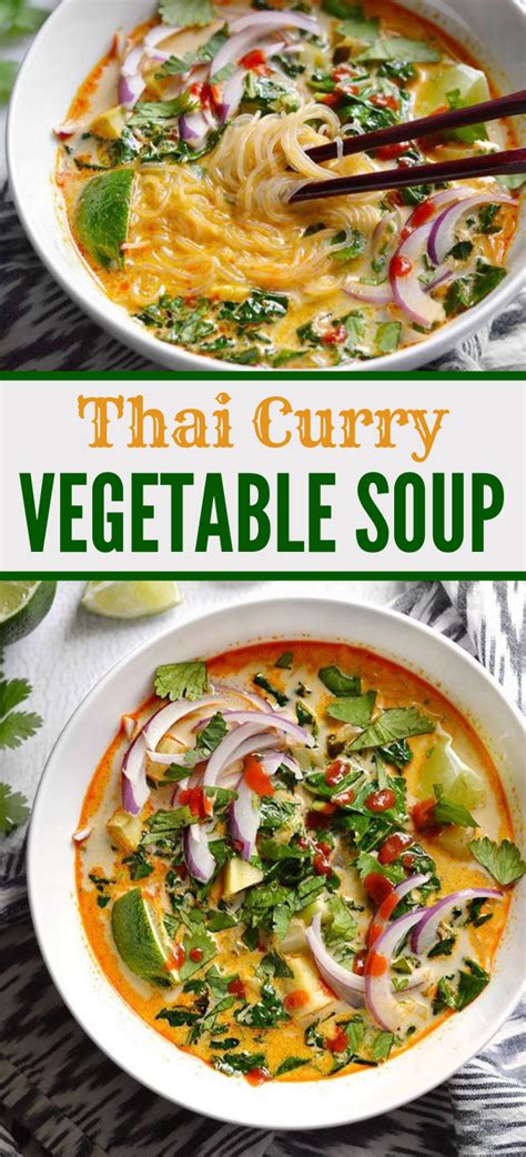 Thai Curry Vegetable Soup Vegetarian Recipes