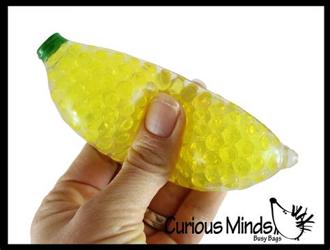 4 Fruit Water Bead Filled Squeeze Stress Balls Sensory Stress Fidg