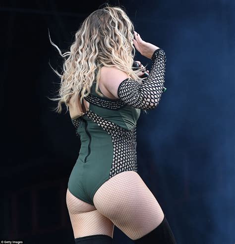 Perrie Edwards Flashes Her Peachy Bottom In Raunchy Fishnets And Leotard As Babe Mix Celebrate