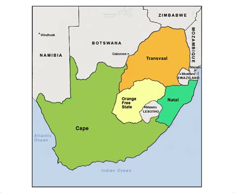 Former Provinces Of South Africa 1910 1994 Download Scientific Diagram